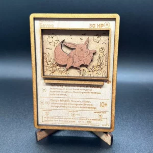 Eevee 3D Wooden Card