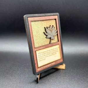 Black Lotus 3D Wooden Card