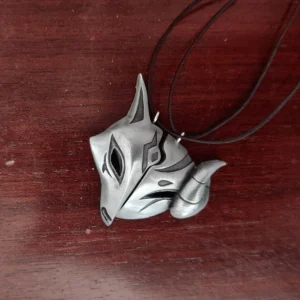 Fan Art Kindred Necklace Spirit Blossom skin inspired by LOL – cold cast, silver aluminum finiture BFF, Kids Valentine handmade pendant