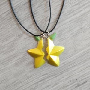 Inspired Paopu Fruit matching pendant – Kingdom Hearts Necklace